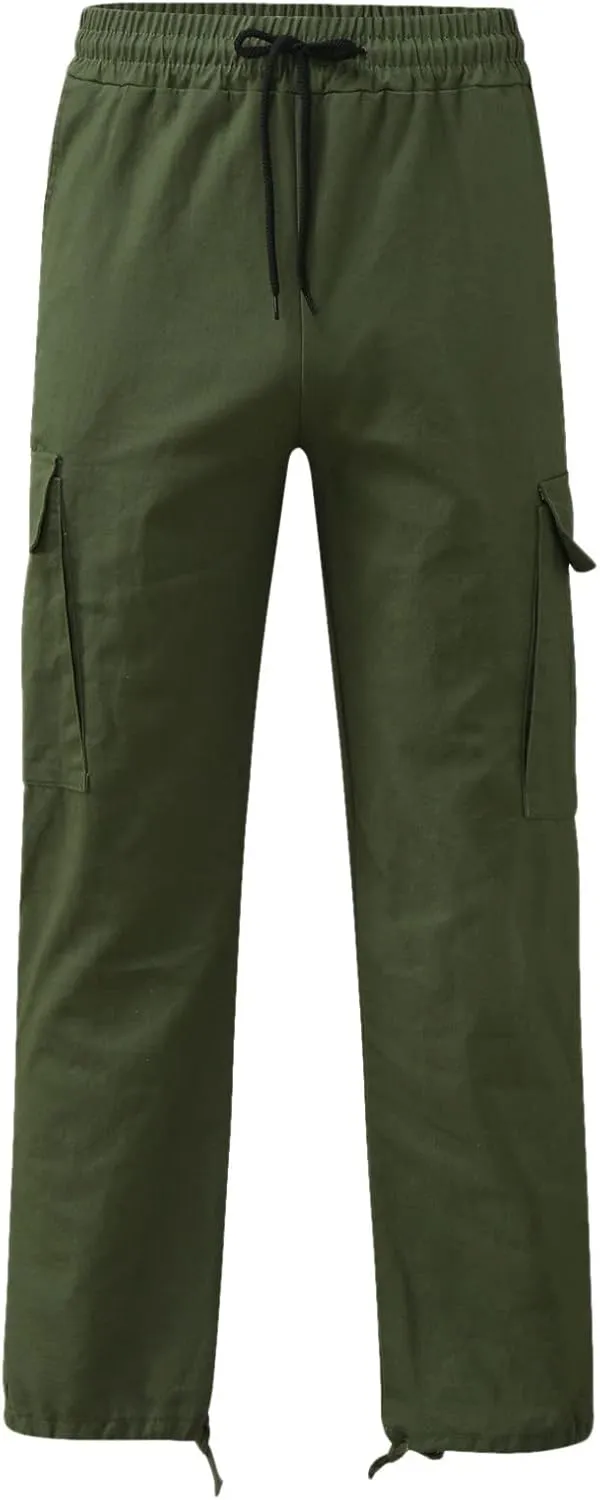 Cargo Pants for Men Relaxed Fit Trouser Baggy Jogger Pants Pockets Men's Pants Mens Active Athletic Sweatpants Fleece