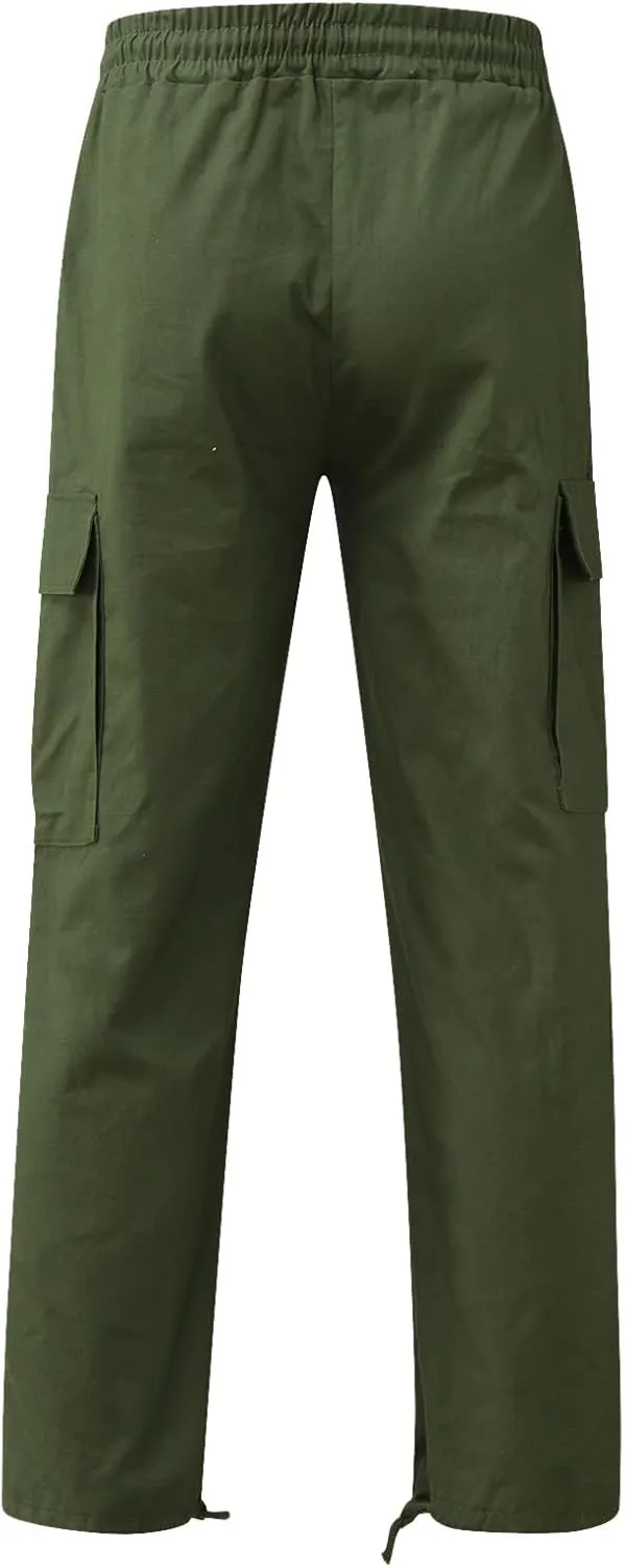 Cargo Pants for Men Relaxed Fit Trouser Baggy Jogger Pants Pockets Men's Pants Mens Active Athletic Sweatpants Fleece
