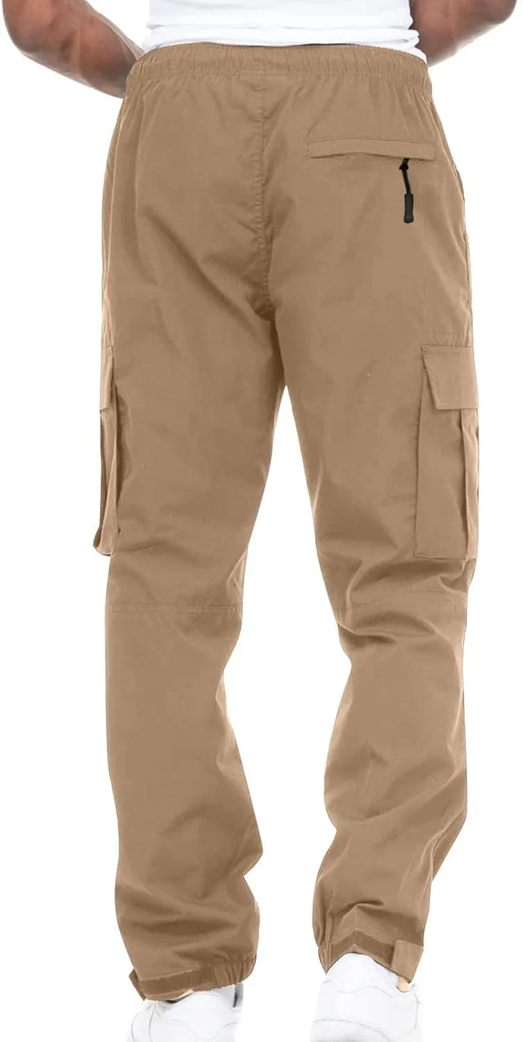 Cargo Pants for Men Relaxed Fit Workout Sweatpants Men's Trousers Straight Leg Mens Cargo Pants Men's Stretch Joggers