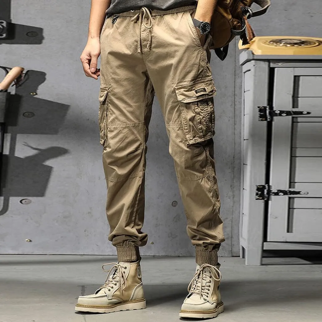 Cargo Pants for Men Relaxed Fit Workout Sweatpants with Zipper Pockets Mens Sweatpants with Pockets Streetwear Casual