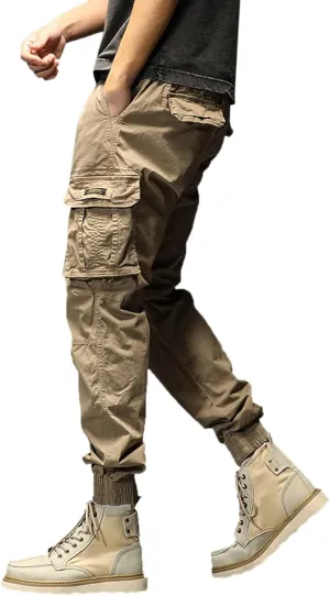 Cargo Pants for Men Relaxed Fit Workout Sweatpants with Zipper Pockets Mens Sweatpants with Pockets Streetwear Casual