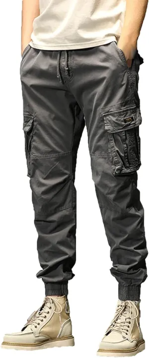 Cargo Pants for Men Relaxed Fit Workout Sweatpants with Zipper Pockets Mens Sweatpants with Pockets Streetwear Casual