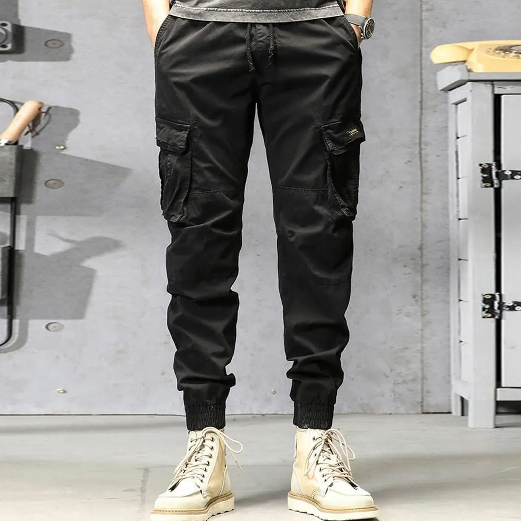 Cargo Pants for Men Relaxed Fit Workout Sweatpants with Zipper Pockets Mens Sweatpants with Pockets Streetwear Casual
