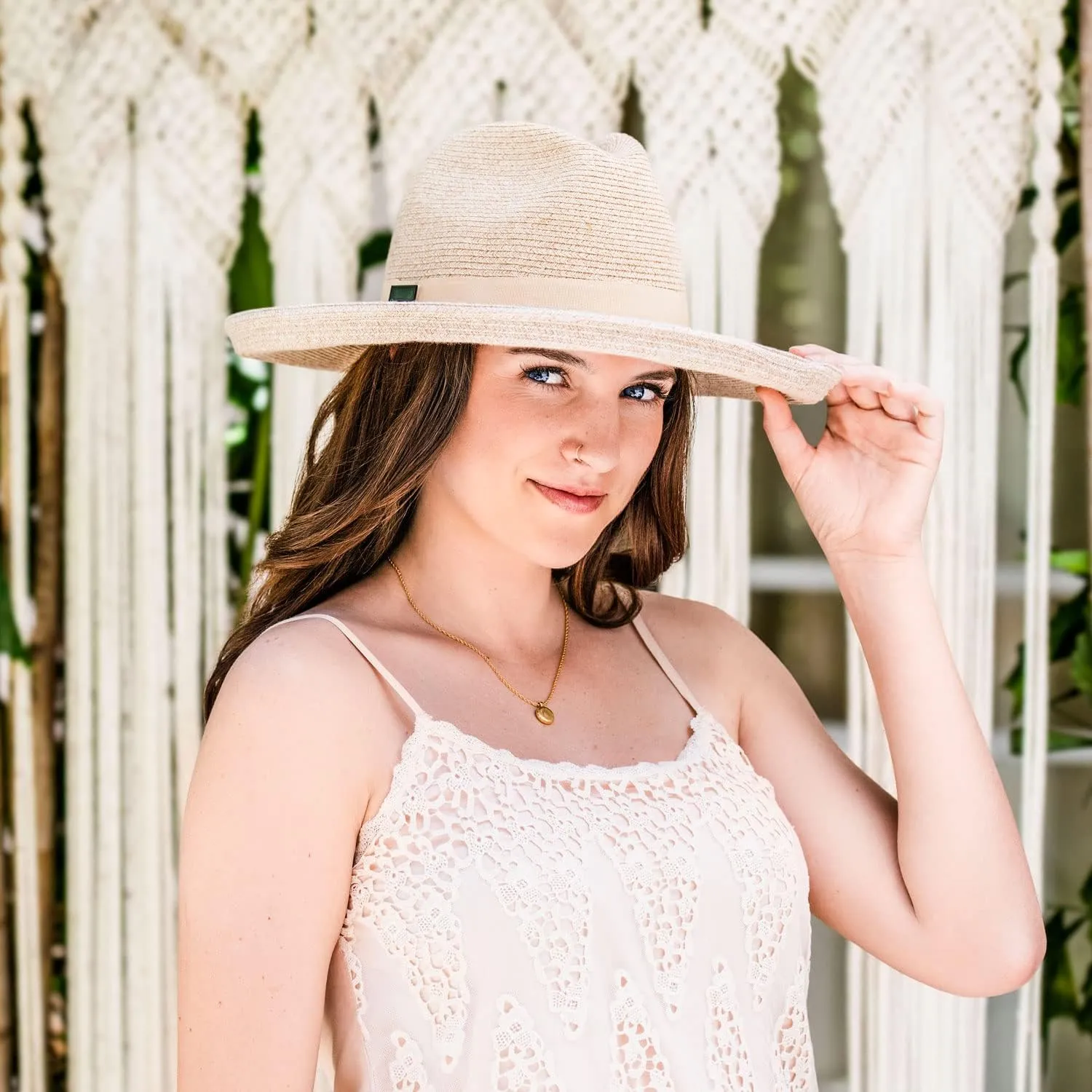 CARKELLA by Wallaroo  Womens Vivian Fedora  UPF 50  Sun Protection, Wide Brim, Packable, Adjustable for Medium Crown Sizes