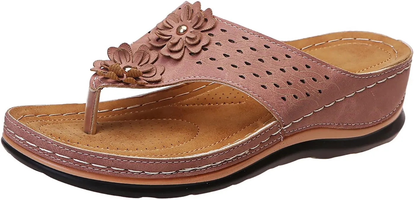 Cathalem Orthopedic Sandals for Women Arch Support Sandals Summer Casual Orthotic Sandals Comfortable Walking Sandals