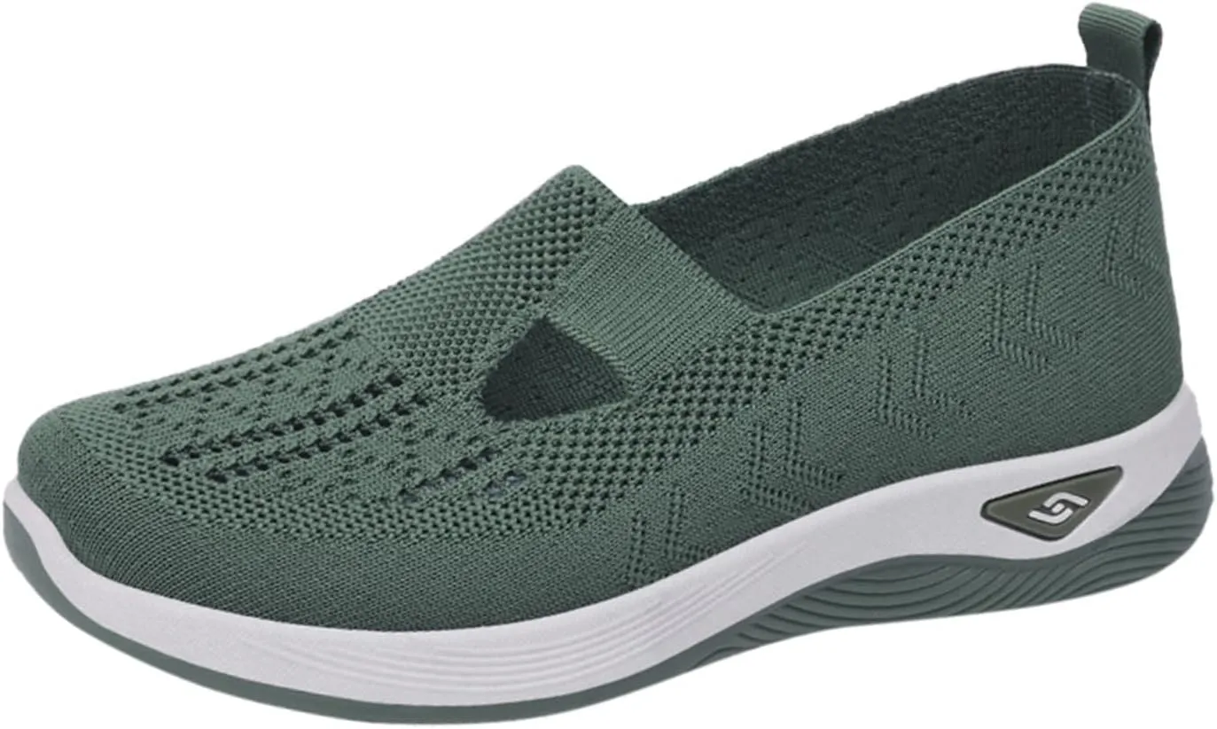 Cathalem Running Shoes for Women Walking Slip on Diabetic Foam Shoes Hands Free Slip in Sneakers Arch Support