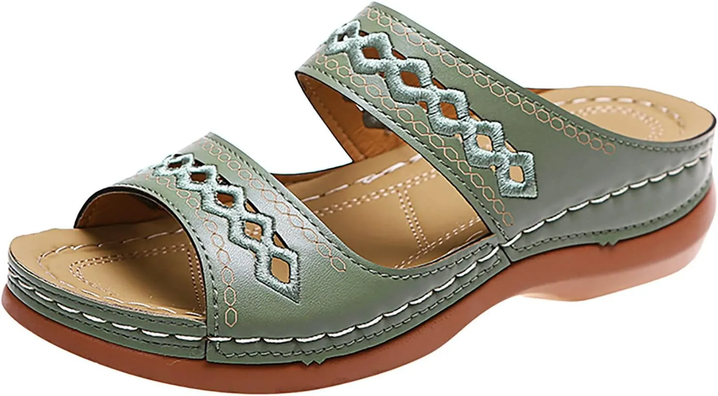 Cathalem Sandals Women Comfortable, Orthopedic Wedge Sandals for Women Comfortable Walking Sandals with Arch Support