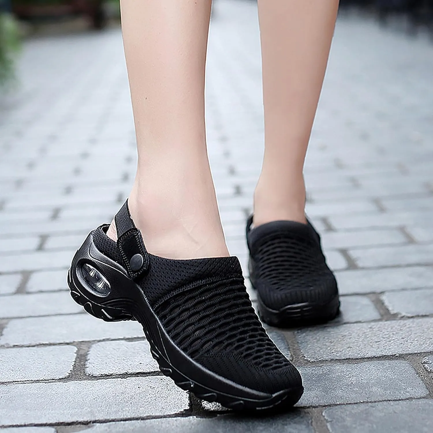 Cathalem Sandals Women Comfortable, Women's Orthopedic Clogs with Air Cushion Support to Reduce Back and Knee Pressure