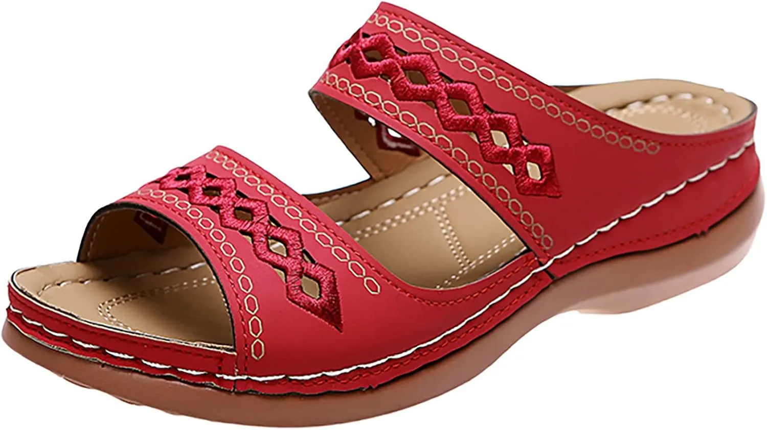 Cathalem Summer Sandals for Women 2024 Dressy Summer Womens Comfortable Walking Sandals Fashion Orthotic Slides
