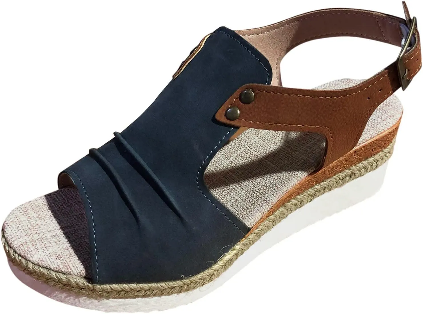 Cathalem Summer Sandals for Women 2024 Orthopedic Platform Sandals Espadrille Sandals Women Outdoor Beach Shoes