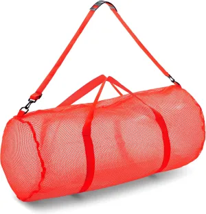 Champion Sports Mesh Duffle Bag with Zipper and Adjustable Shoulder Strap, 15 x 36 - Multipurpose, Oversized Gym Bag for Equipment, Sports Gear, Laundry - Breathable Mesh Scuba and Travel Bag