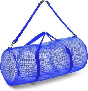 Champion Sports Mesh Duffle Bag with Zipper and Adjustable Shoulder Strap, 15 x 36 - Multipurpose, Oversized Gym Bag for Equipment, Sports Gear, Laundry - Breathable Mesh Scuba and Travel Bag