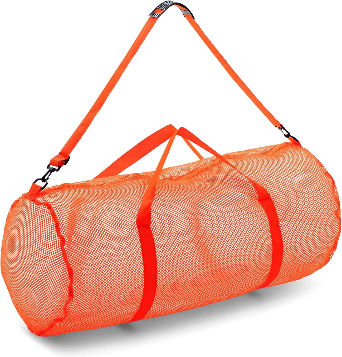 Champion Sports Mesh Duffle Bag with Zipper and Adjustable Shoulder Strap, 15 x 36 - Multipurpose, Oversized Gym Bag for Equipment, Sports Gear, Laundry - Breathable Mesh Scuba and Travel Bag