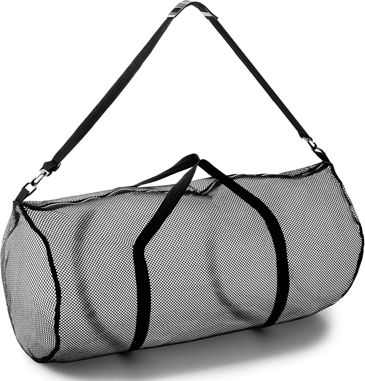 Champion Sports Mesh Duffle Bag with Zipper and Adjustable Shoulder Strap, 15 x 36 - Multipurpose, Oversized Gym Bag for Equipment, Sports Gear, Laundry - Breathable Mesh Scuba and Travel Bag