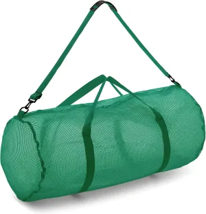 Champion Sports Mesh Duffle Bag with Zipper and Adjustable Shoulder Strap, 15 x 36 - Multipurpose, Oversized Gym Bag for Equipment, Sports Gear, Laundry - Breathable Mesh Scuba and Travel Bag