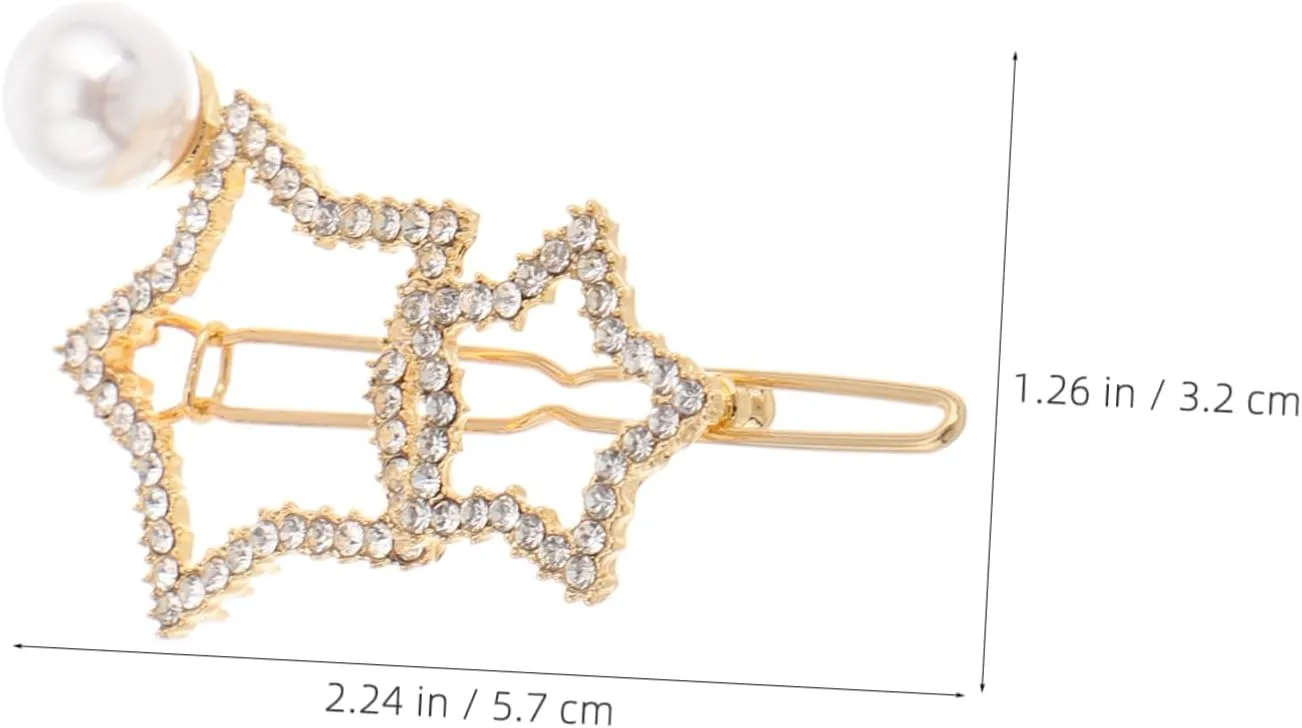Charming Star Hair Barrettes Elegant Rhinestone Hair Accessories for Women Sparkling Star Design for Any