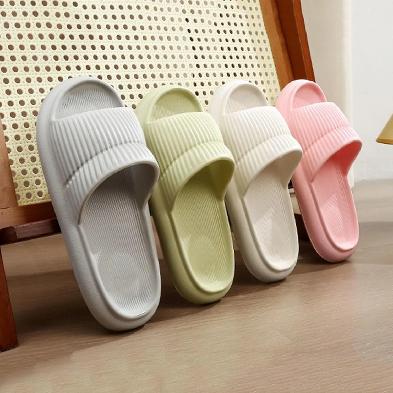 Cloud Slides Slippers with Arch Support for Women Non Slip Quick Drying Bathroom Slippers for Women Men