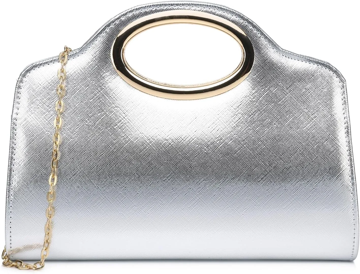 Clutch Purses for Women Cut Out Handle Clutch PU Leather/Straw Evening Bag for Wedding Party and Prom