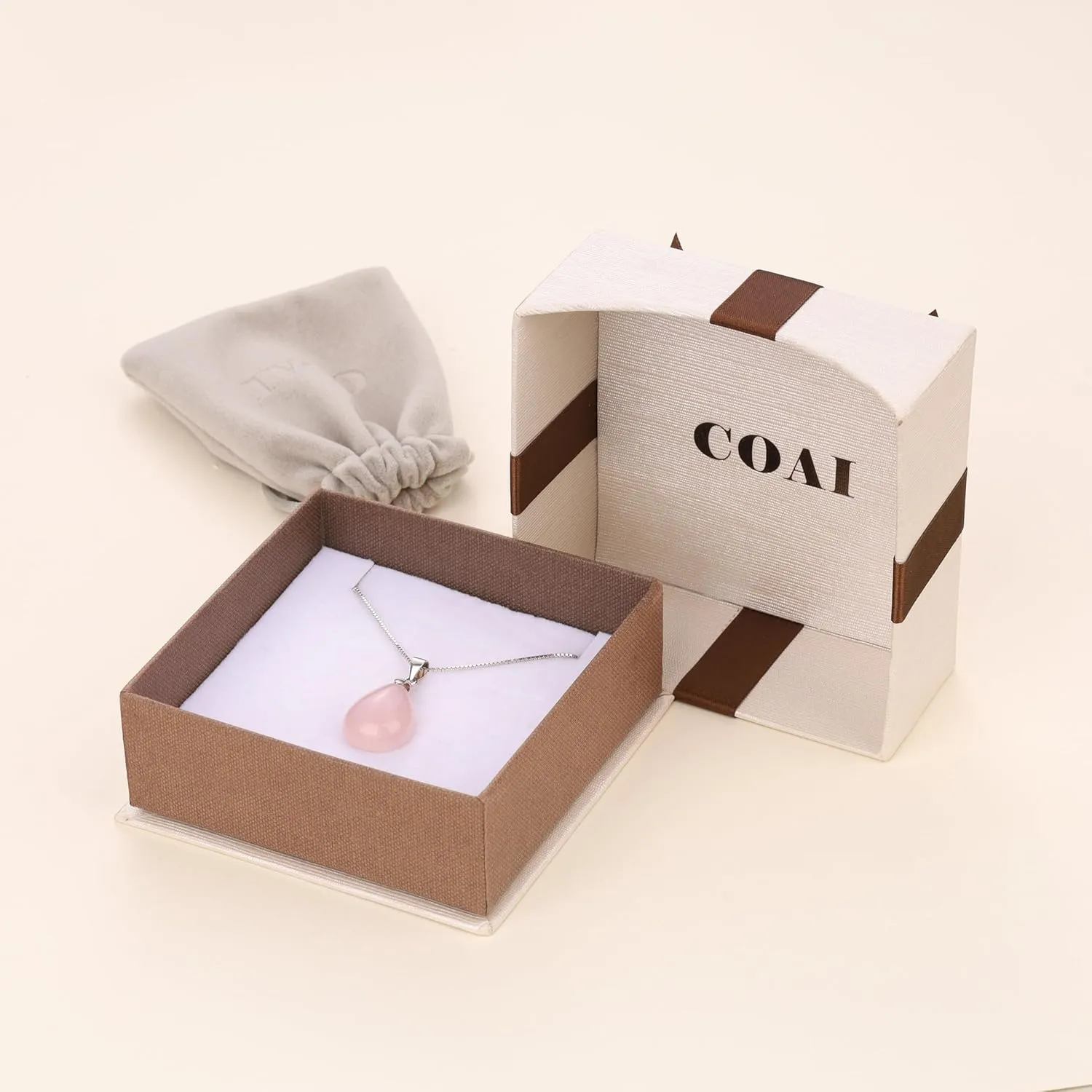 COAI 925 Sterling Silver Teardrop Crystal Necklace for Women, Teardrop Pendant for Women