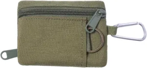 Compact Wallet with Carabiner Waist Mini Key Card Case Hunting Gear Pouch Bag