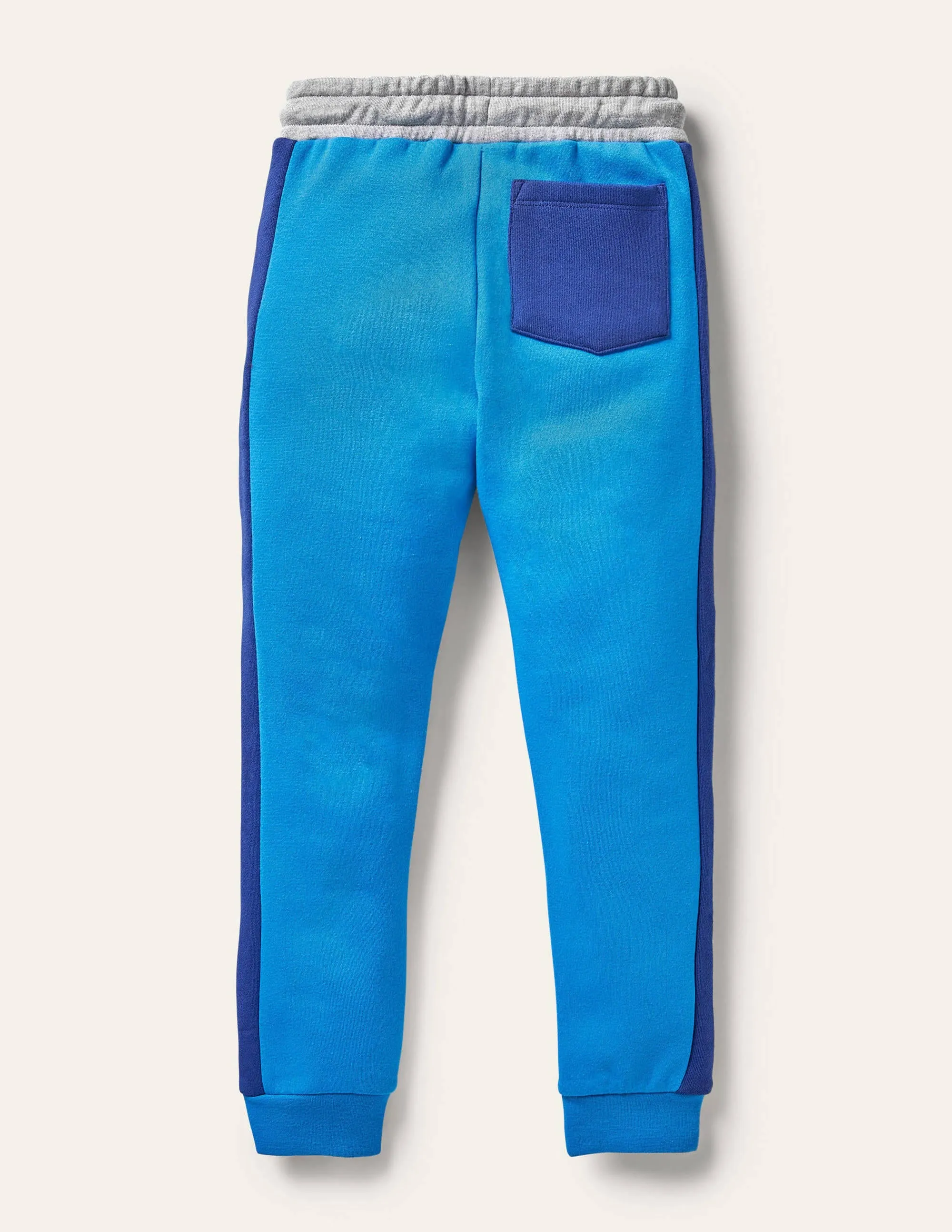 Contrast Leg Joggers-Green Pepper/Moroccan Blue