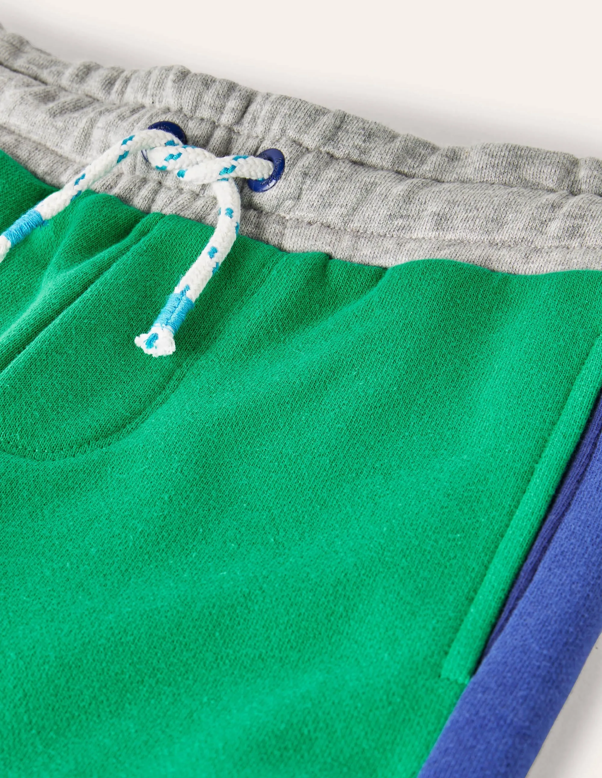 Contrast Leg Joggers-Green Pepper/Moroccan Blue