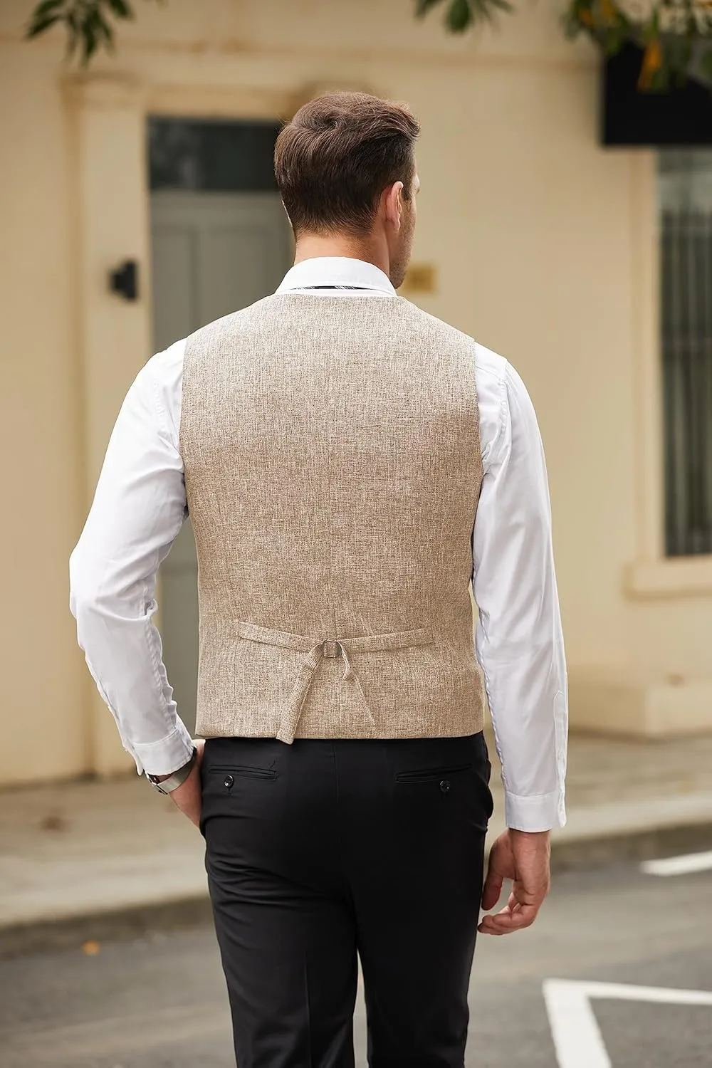 COOFANDY Men's Casual Business Vests Lightweight Waistcoat Slim Fit Suit Vest