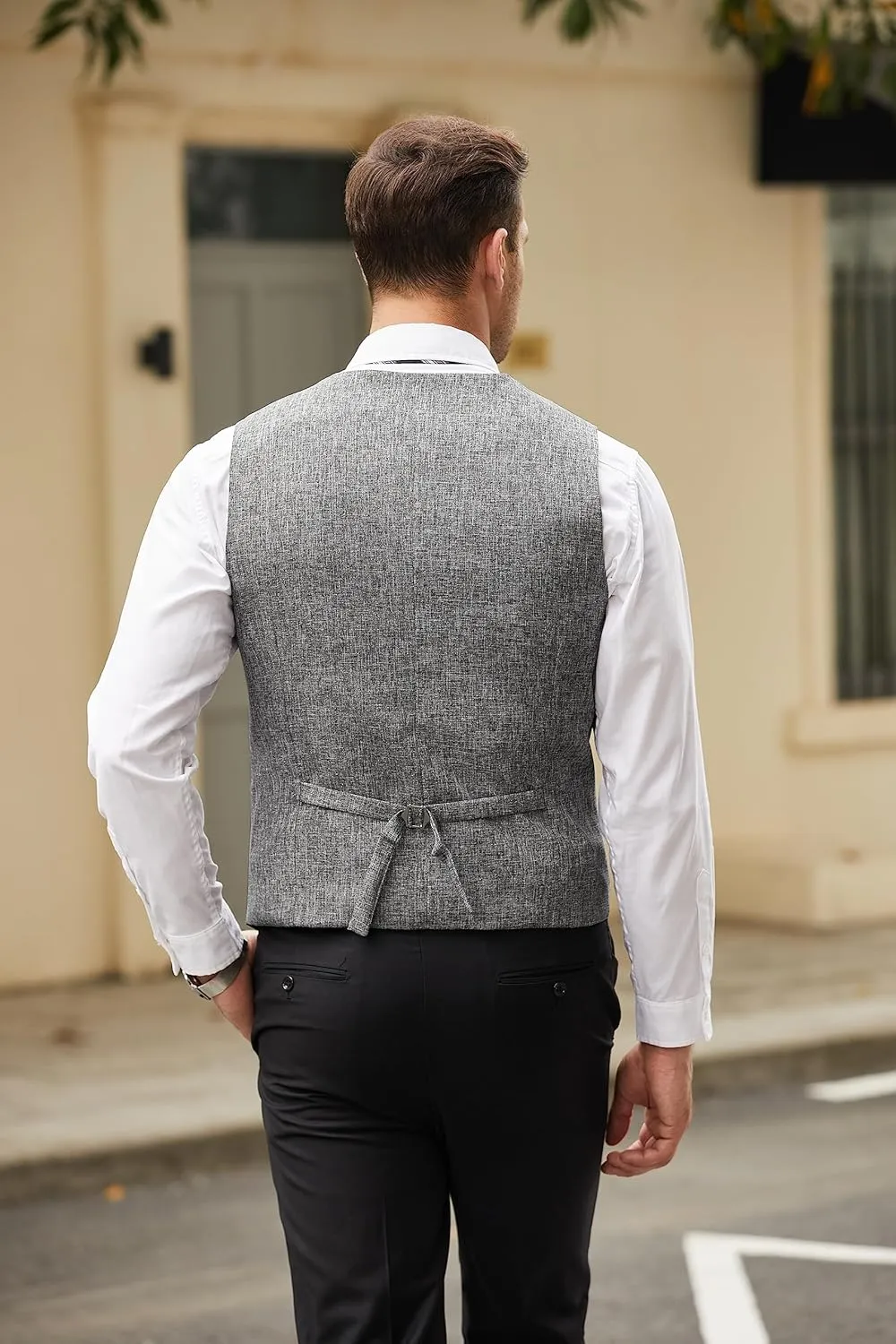 COOFANDY Men's Casual Business Vests Lightweight Waistcoat Slim Fit Suit Vest