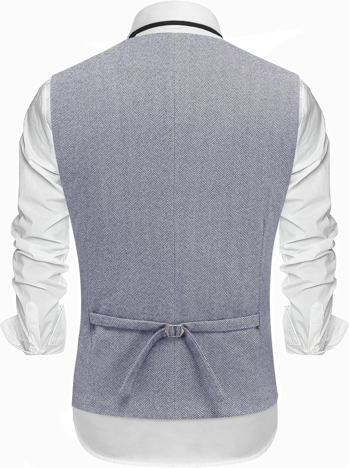 COOFANDY Men's Herringbone Tweed Suit Vests Slim Fit Waistcoat Casual Business Dress Vest