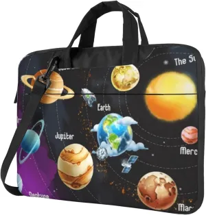 Cool Planet Galaxy Modern 13-15.6 Inch Laptop Bag For Man And Women, Computer Messenger Bag, Trendy Shoulder Strap Design