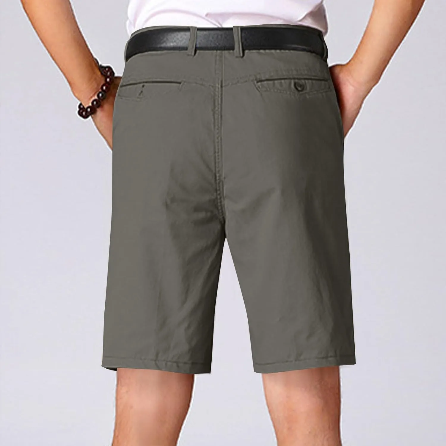 Cotton Mens Chino Shorts Tailored Casual Side Pockets Chino Shorts Summer Office(Available in Plus Size)