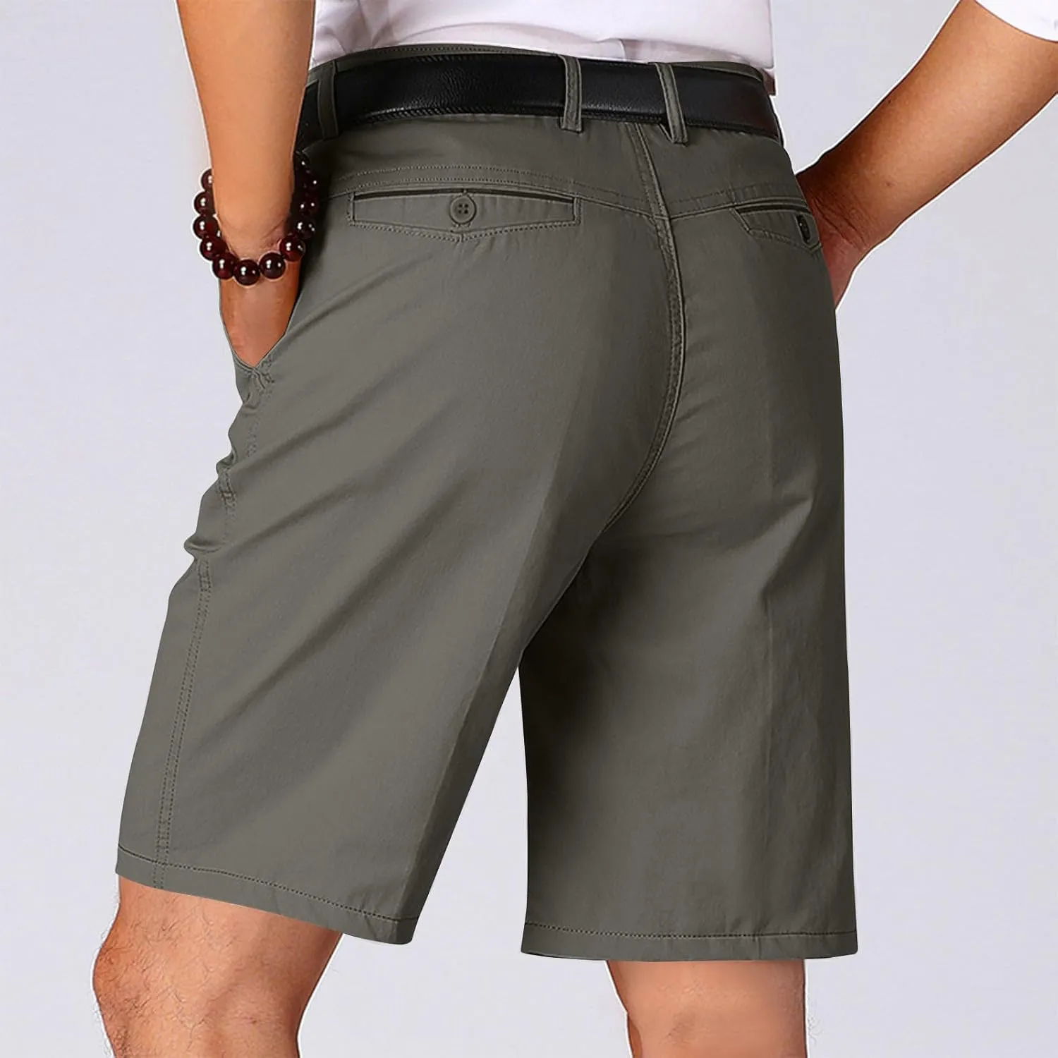 Cotton Mens Chino Shorts Tailored Casual Side Pockets Chino Shorts Summer Office(Available in Plus Size)