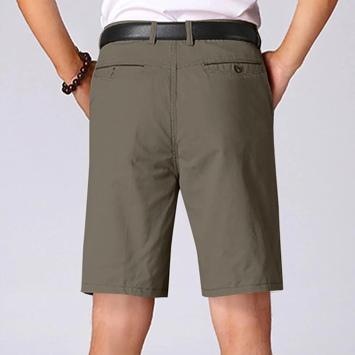 Cotton Mens Chino Shorts Tailored Casual Side Pockets Chino Shorts Summer Office(Available in Plus Size)