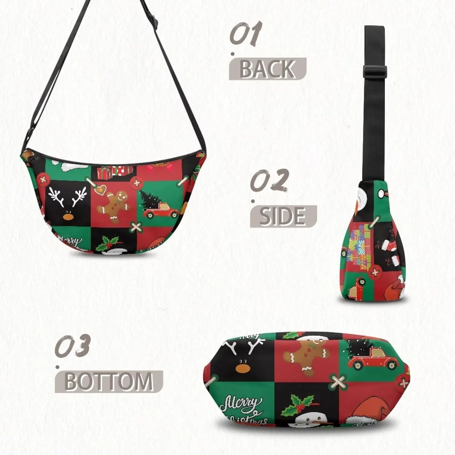 Crescent Cross-body Bags Lightweight and Soft Shoulder Bag Purse Small Dumpling Hobo Bag Fashion Handbags