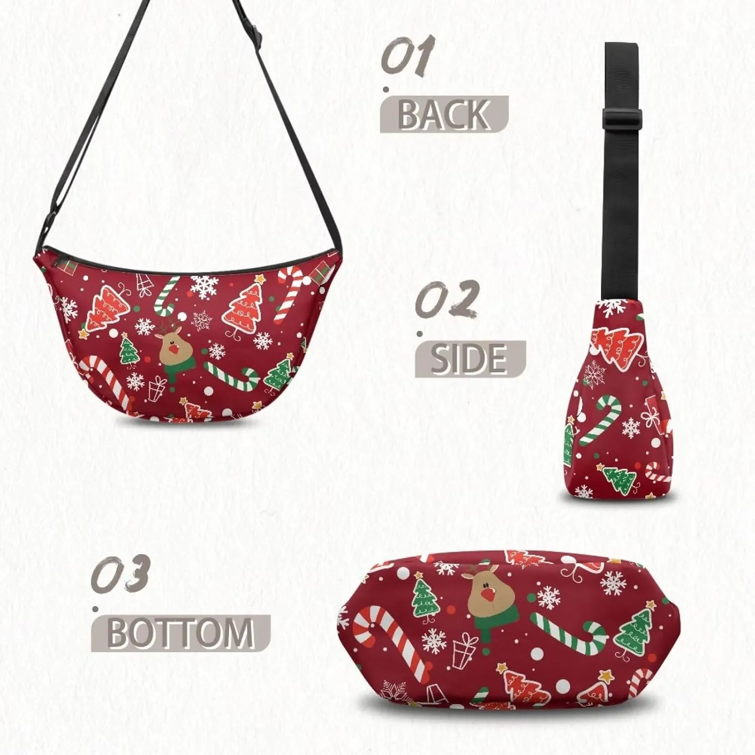 Crescent Cross-body Bags Lightweight and Soft Shoulder Bag Purse Small Dumpling Hobo Bag Fashion Handbags