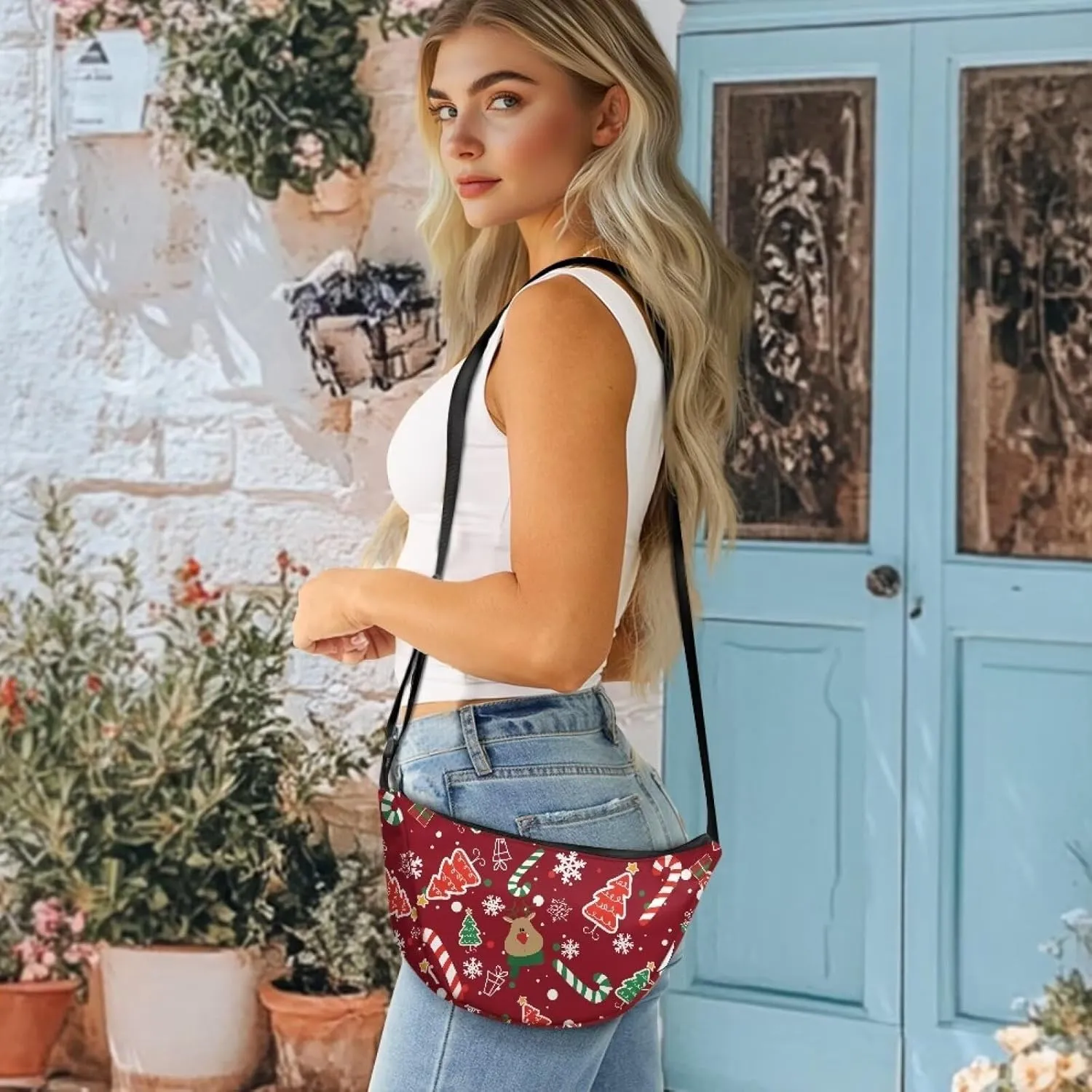 Crescent Cross-body Bags Lightweight and Soft Shoulder Bag Purse Small Dumpling Hobo Bag Fashion Handbags