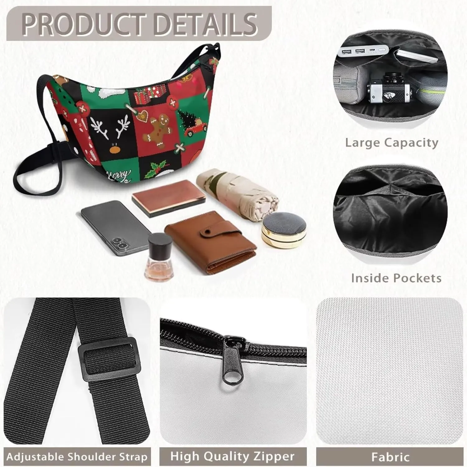Crescent Cross-body Bags Lightweight and Soft Shoulder Bag Purse Small Dumpling Hobo Bag Fashion Handbags