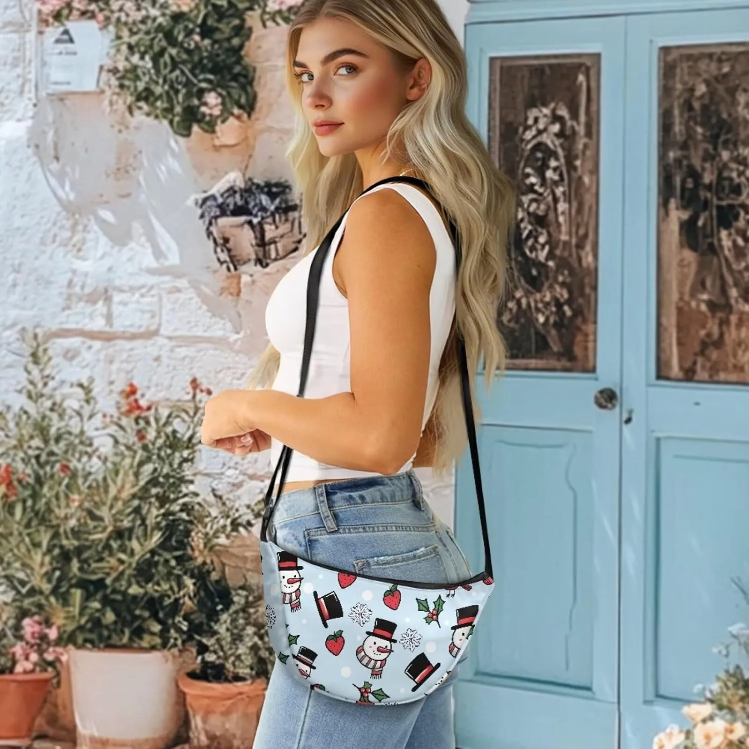 Crescent Cross-body Bags Lightweight and Soft Shoulder Bag Purse Small Dumpling Hobo Bag Fashion Handbags