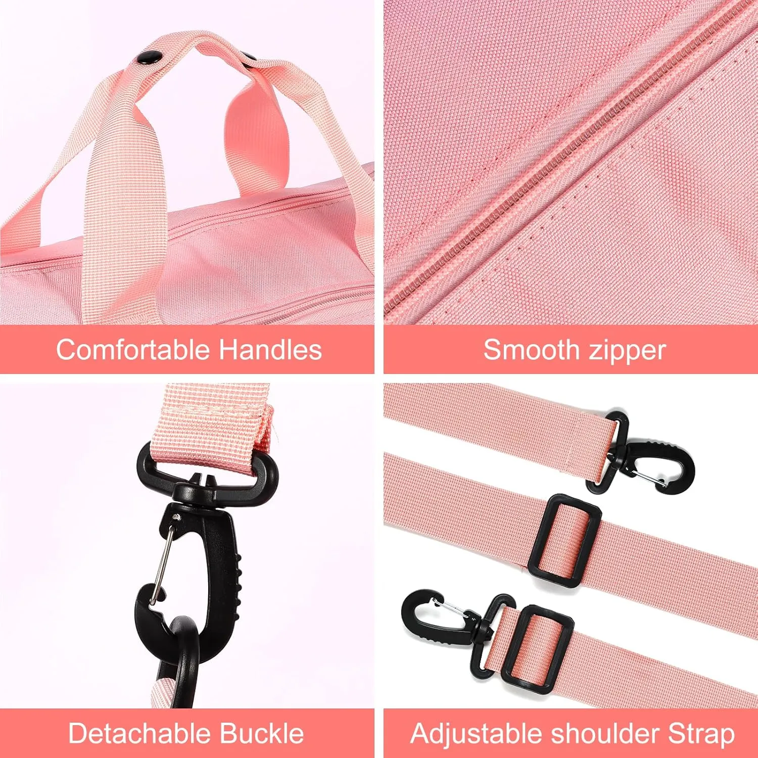 Dance Ballet Bag for Girls Sport Gym Duffle Bags Overnight Travel Bags Fun Dance Workout Duffel Bag Toddler Kid Cute Bag for Dancers, Girls, Teens, Student Athletes