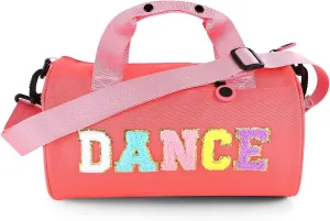 Dance Ballet Bag for Girls Sport Gym Duffle Bags Overnight Travel Bags Fun Dance Workout Duffel Bag Toddler Kid Cute Bag for Dancers, Girls, Teens, Student Athletes
