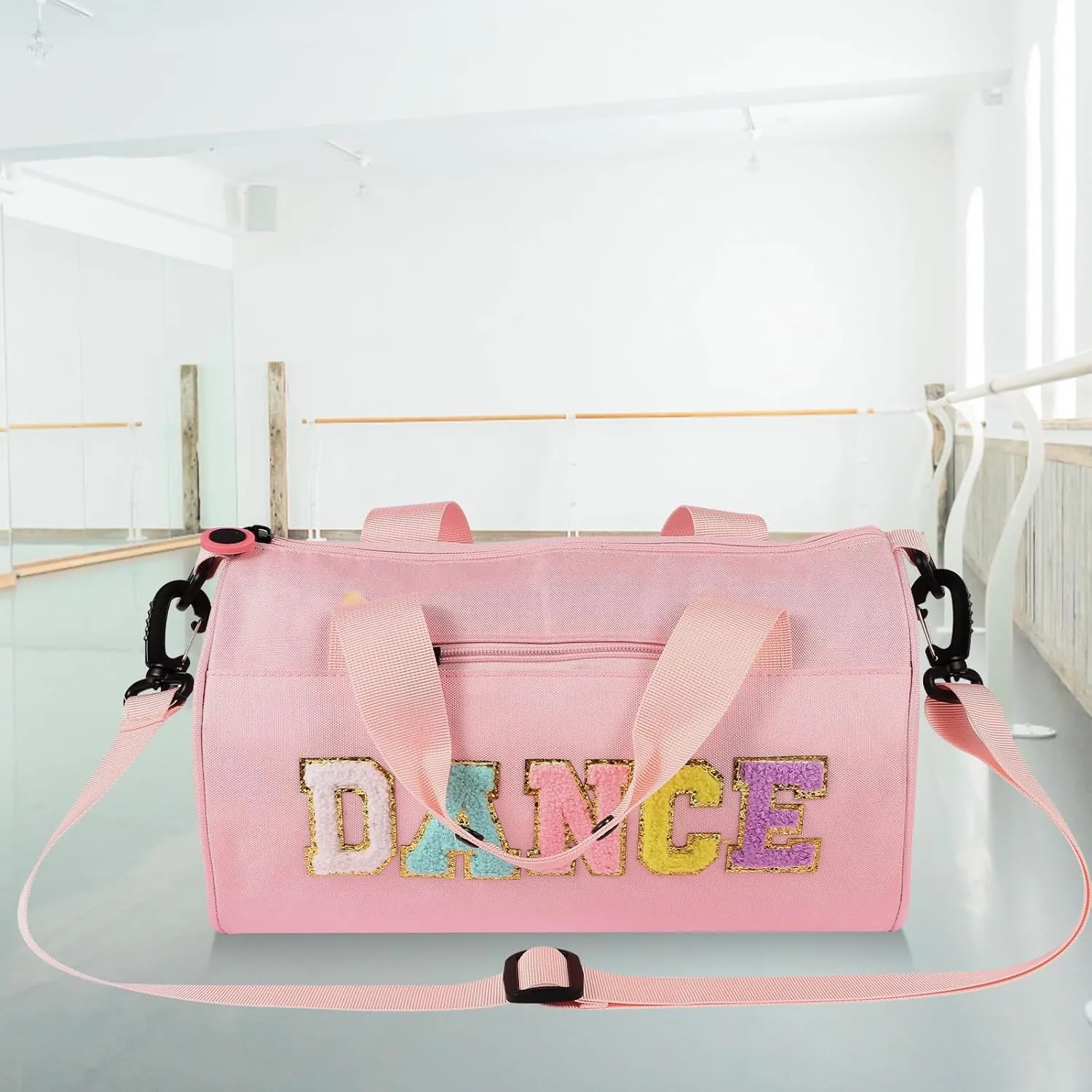 Dance Ballet Bag for Girls Sport Gym Duffle Bags Overnight Travel Bags Fun Dance Workout Duffel Bag Toddler Kid Cute Bag for Dancers, Girls, Teens, Student Athletes
