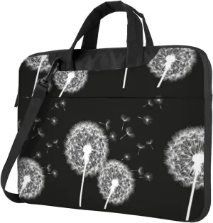 Dandelion Grey Black Lightweight 13-15.6 Inch Laptop Bag For Man And Women, Computer Messenger Bag, Trendy Shoulder Strap Design