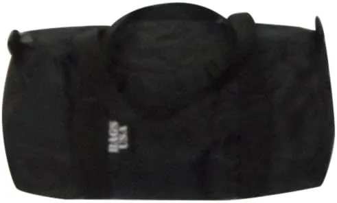 Duffle Bag Small Nylon 11 Inch width, Perfect for Work, Camping, Beach; Water Resistant Made In USA. (Black)
