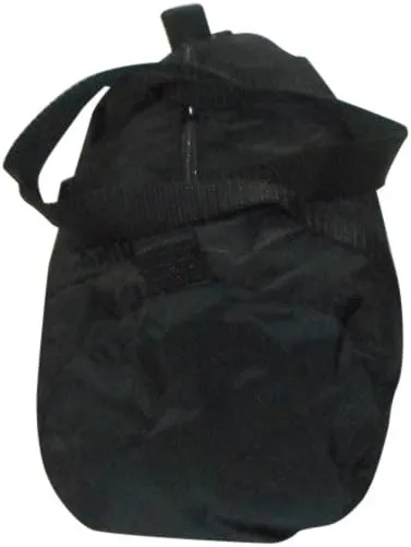 Duffle Bag Small Nylon 11 Inch width, Perfect for Work, Camping, Beach; Water Resistant Made In USA. (Black)