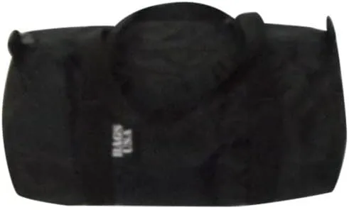 Duffle Bag Small Nylon 11 Inch width, Perfect for Work, Camping, Beach; Water Resistant Made In USA. (Black)