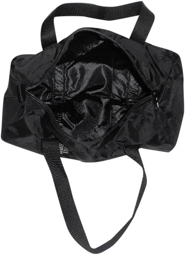 Duffle Bag Small Nylon 11 Inch width, Perfect for Work, Camping, Beach; Water Resistant Made In USA. (Black)