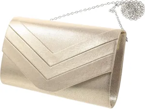 Elegant Evening Bag Clutch Gold Velvet Woman Bag Compact and Lipstick Holder for