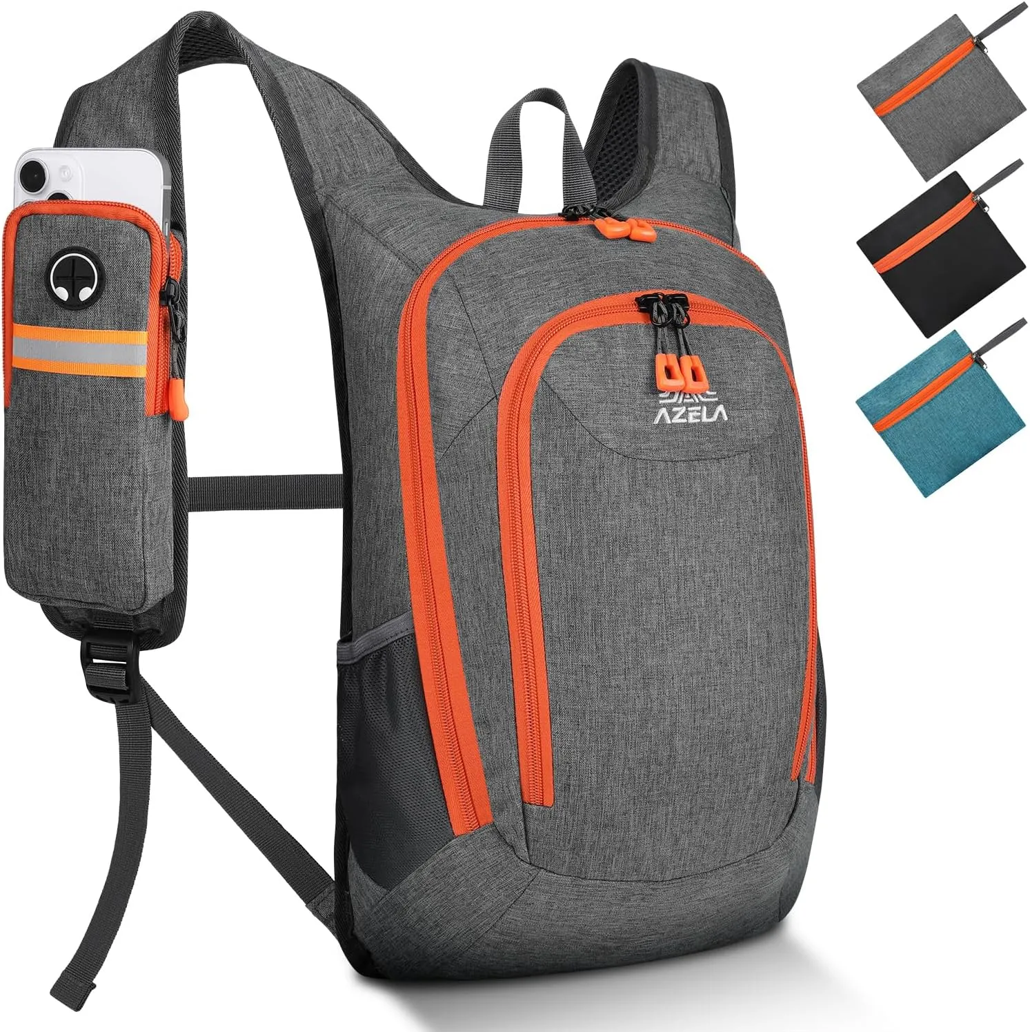 Esup 15L Small Hiking Backpack Foldable Lightweight Travel Day Pack Packable Camping Backpack for Women Men (Gray)