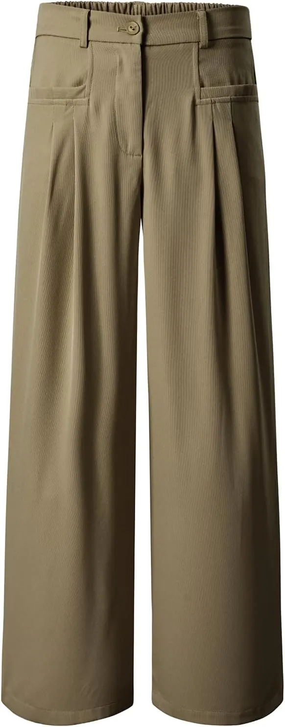 EVALESS Work Pants Women High Waisted Business Casual Outfits 2024 Office Dress Pant Trousers