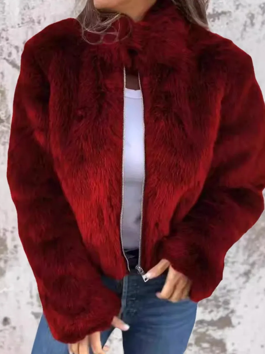 Eveline  Fur Jacket with Zip